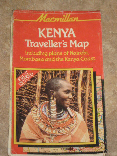 OLD MAP, MACMILLAN KENYA TRAVELLER'S MAP