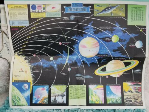 Vintage U.S Ked's Map of Outer Space Rand McNally 18