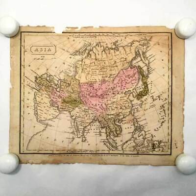 Antique Original Hand Colored Map - 1830 - Asia