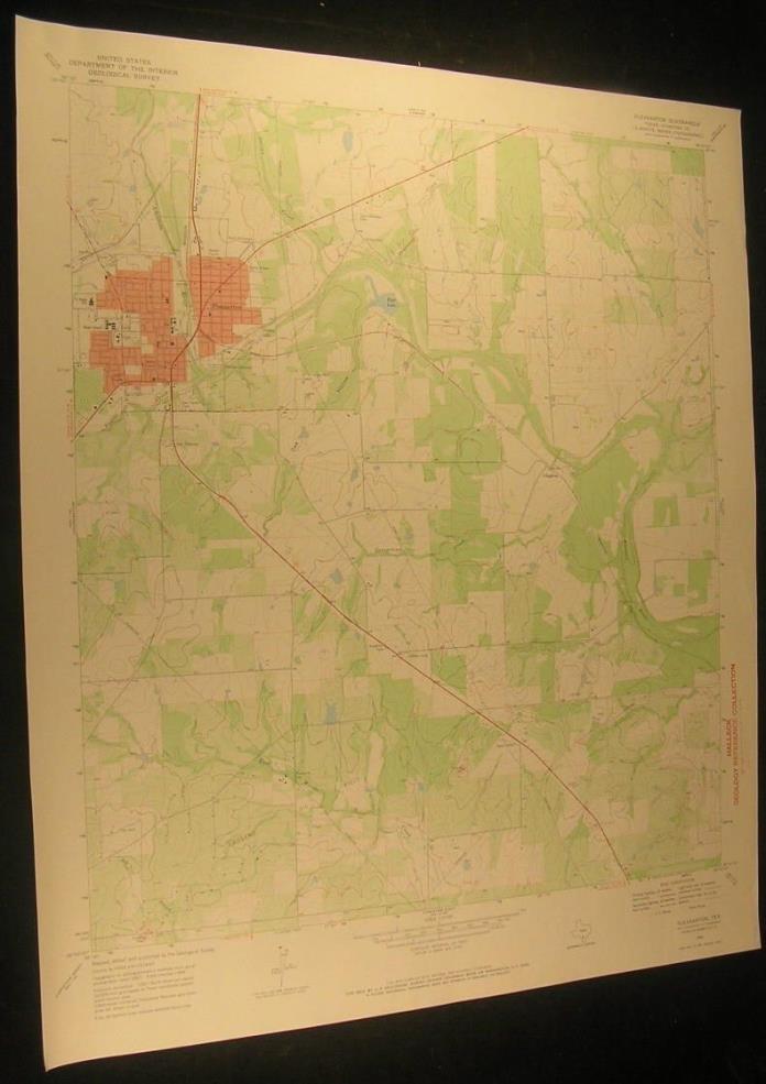 Pleasanton Texas Imogene Oil Field 1971 vintage USGS original Topo chart map