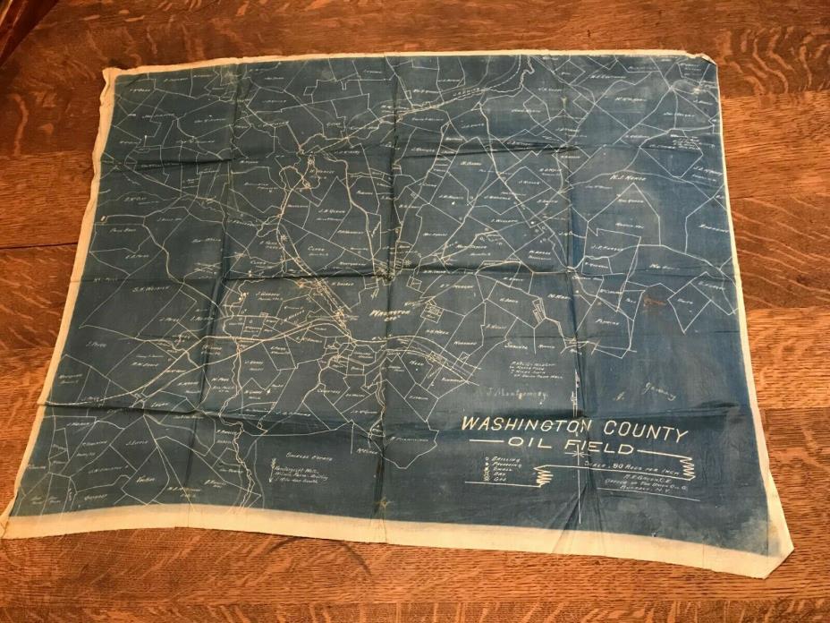 1900 ORIGINAL Washington County PA Boro Oil Field Map