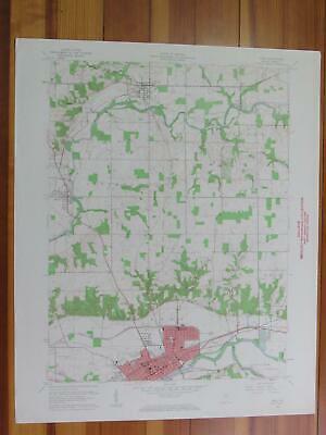 Peru Indiana 1962 Original Vintage USGS Topo Map
