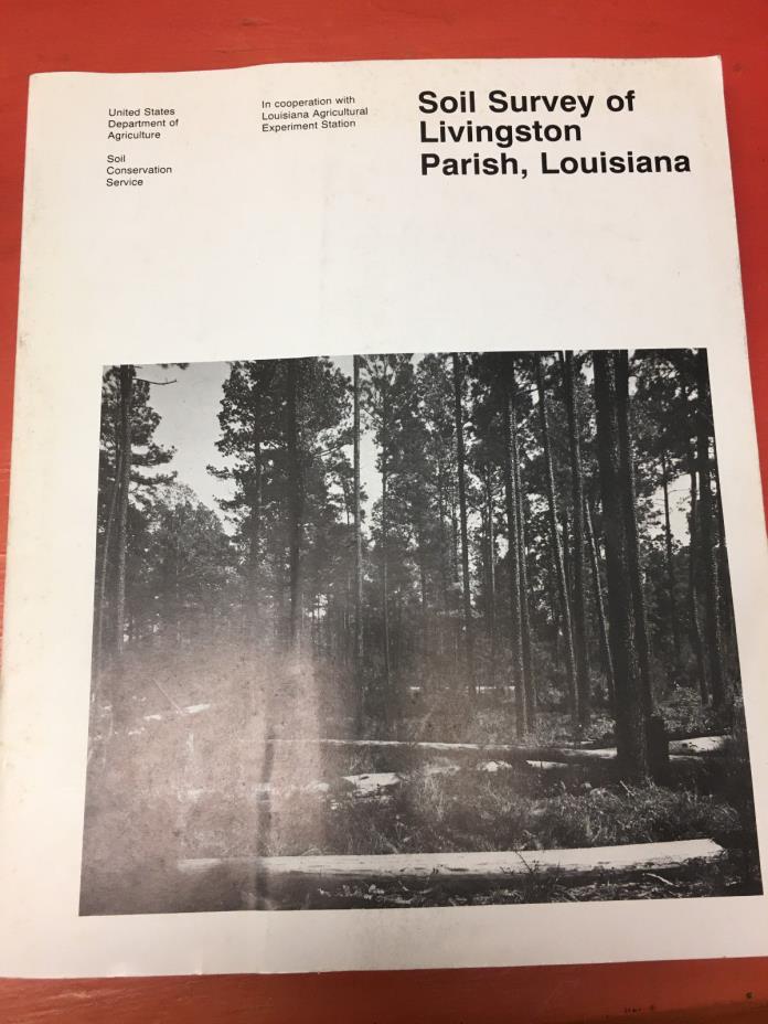 Soil Survey of  Livingston Parish, Louisiana Book with Maps 1991 USDA