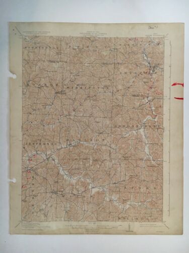 1911 USGS TOPOGRAPHIC MAP ANTRIM OHIO - TUSCARAWAS GUERNSEY HARRISON COUNTIES
