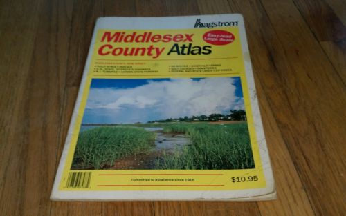 1998  Hagstrom Map Atlas Middlesex County New Jersey Turnpike Parkway Golf Park