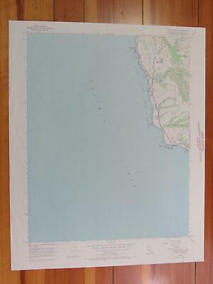 Pigeon Point California 1969 Original Vintage USGS Topo Map