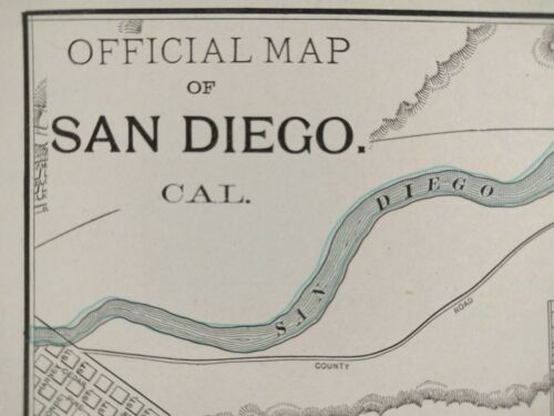 Vintage 1900 SAN DIEGO CALIFORNIA Map 11