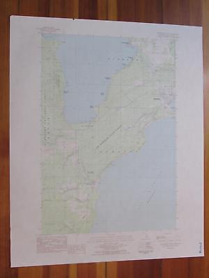 Manistique West Michigan 1984 Original Vintage USGS Topo Map