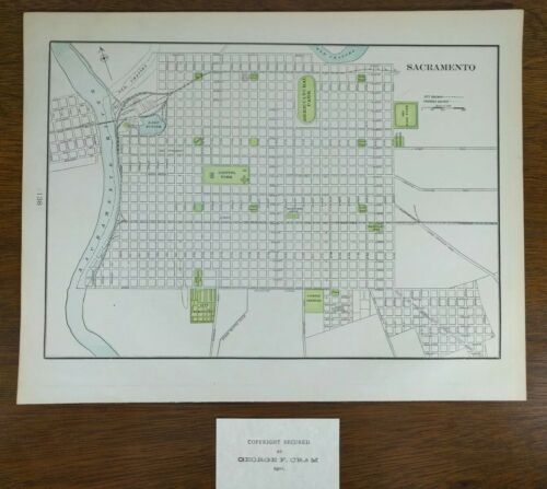 Vintage 1902 SACRAMENTO Map 14