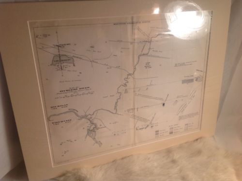 Wisconsin Geological Survey Topography  Sturgeon River 1879 rare