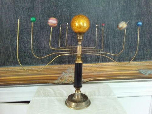 Antiqued planetarium Orrery by South Carolina artist, Will S. Anderson