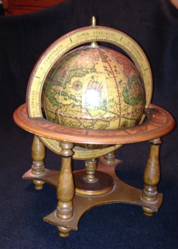 Vintage Globe 1507 Reproduction of Terrestrial Globe Original Italy