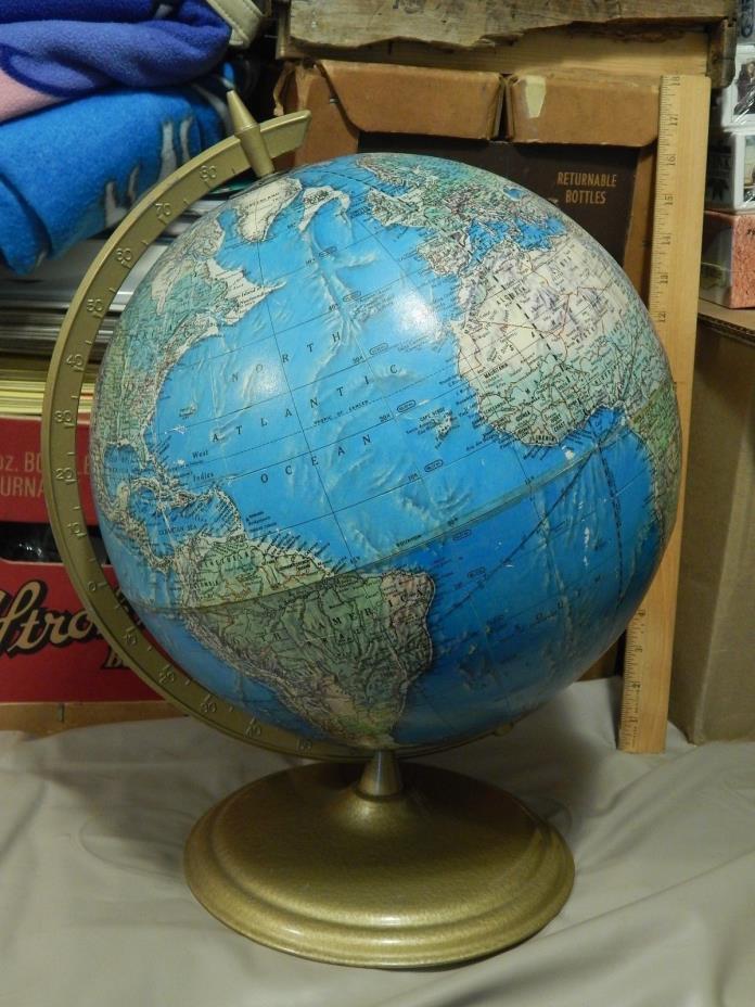 George F. Cram [Indianapolis, IN] CRAM Enviro-Sphere 12'' Globe Vtg USSR Retro