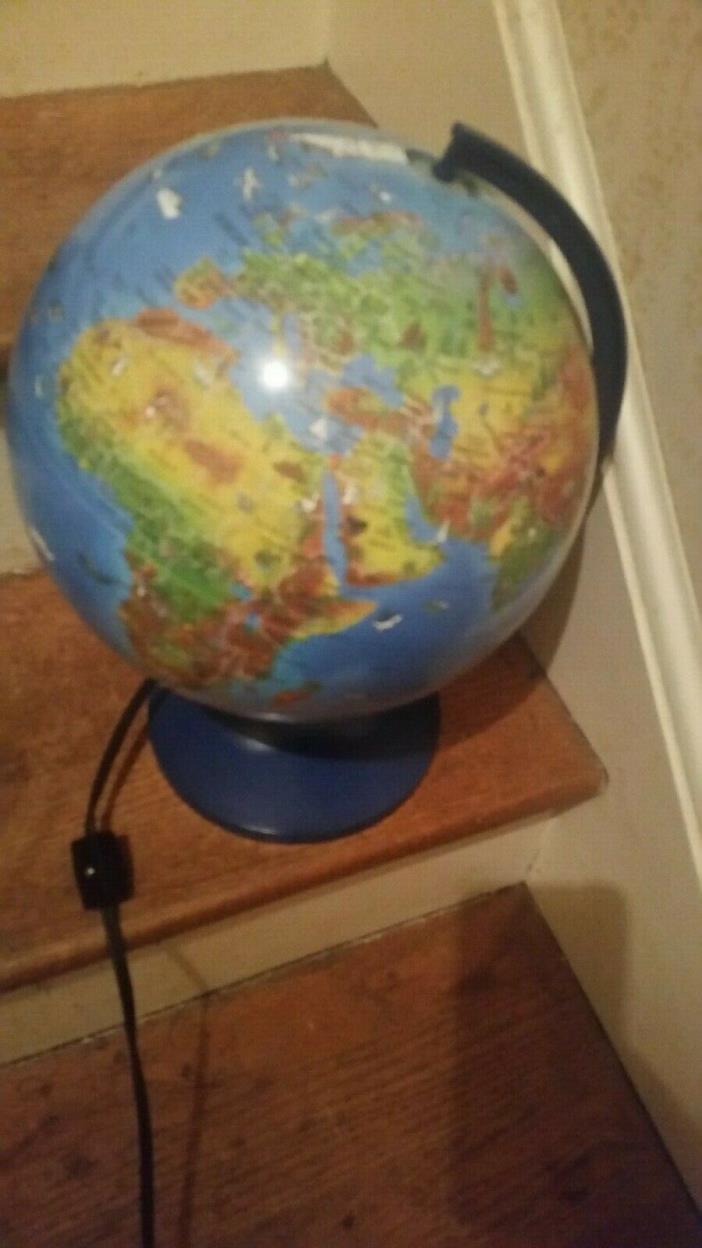 Vintage World Scan Globe World Tour Night Light Desk Light