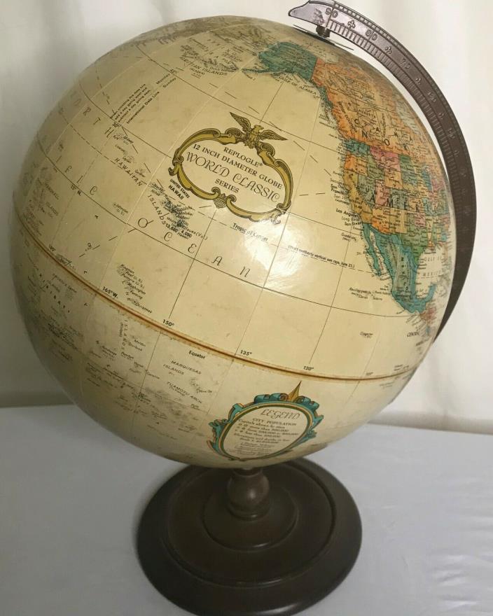 VINTAGE REPLOGLE GLOBE WORLD CLASSIC SERIES12” with USSR