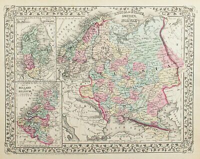 1881 Russia S Mitchell Jr Antique Map
