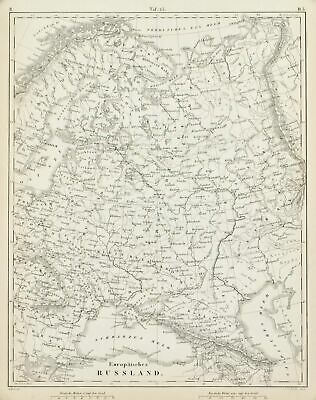 1857 Iconographic Encyclopaedia Russia JG Heck Antique Map