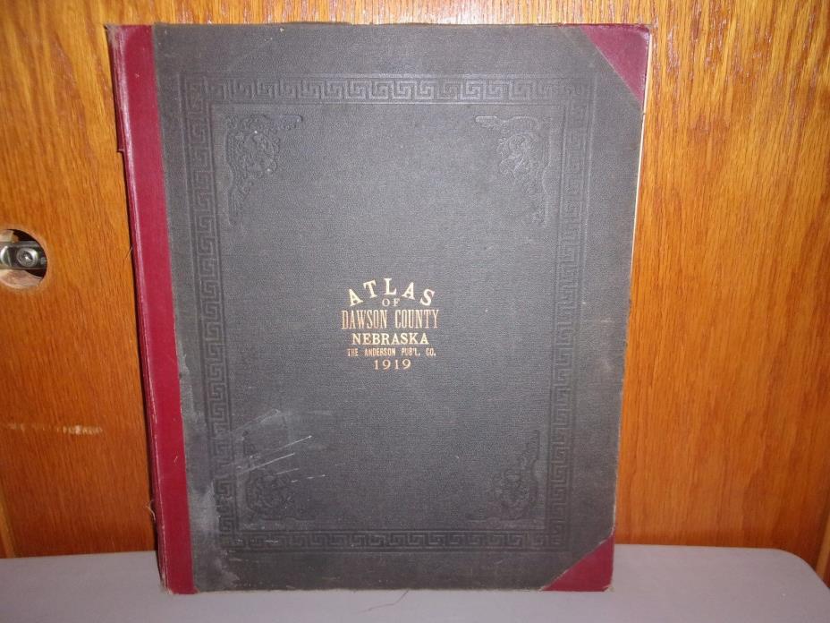 1919 DAWSON COUNTY NEBRASKA NE ATLAS PLAT BOOK LEXINGTON COZAD GOTHENBERG