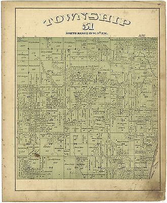 1876 SALINE COUNTY atlas plat maps old GENEALOGY Missouri history Land DVD P64