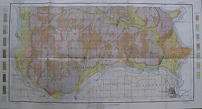 Folded Color Soil Survey Map Sarpy Nebraska Papillion Plattsmouth Bellevue 1905
