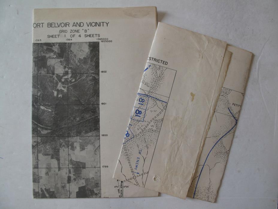 Lot 2 Maps War Department Corps of Engineers Fort Belvoir Vicinity Virginia Map