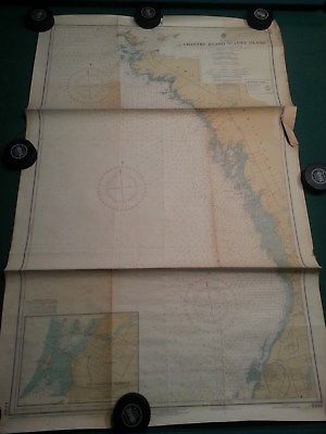 1971 Chantry Island to Cove Island Nautical Map - in Fathoms + Southampton Harbr