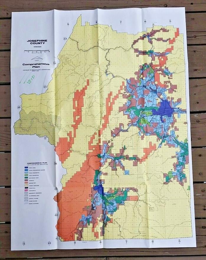 Josephine County OR Map Comprehensive Plan Commissioners Land Allocation 1981