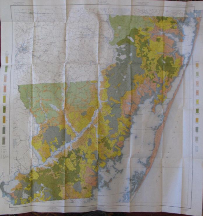 Color Soil Survey Map Worcester County Maryland Snow Hill Berlin Pocomoke 1903