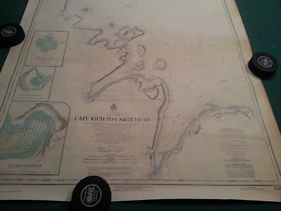 1971 Cape Rich to Cabot Head Nautical Map - Soundings in Fathoms - Georgian Bay