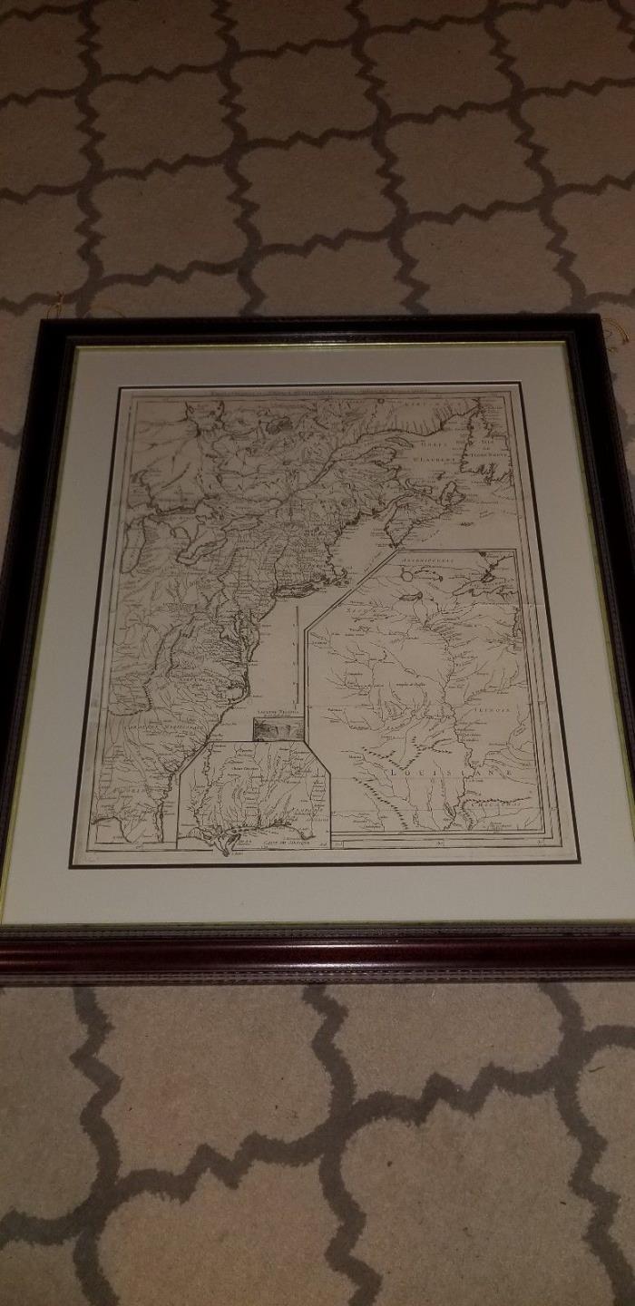 RARE HUGE 1787 FRANCOIS SOULES REVOLUTION IN NORTH AMERICA ENGRAVED MAP