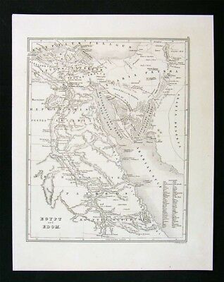 1847 Boynton Map - Egypt & Edom - Cairo Alexandria Nile River Red Sea Arabia