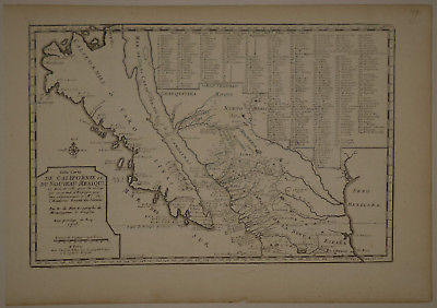 1705 Genuine Antique map Mexico, Island of California. by N. De Fer