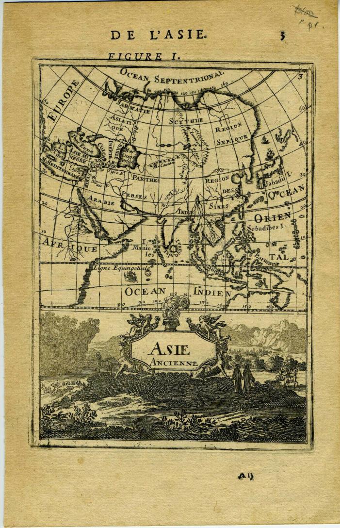 1683 Genuine Antique maps (2) Ancient & Modern Asia. A M Mallet