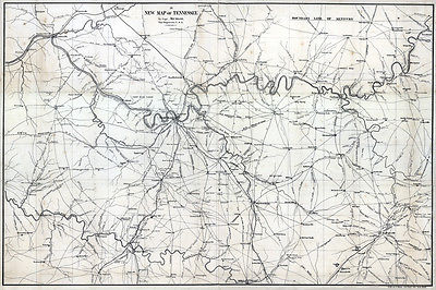 1860 Map of Nashville Tennessee Region Historical Places