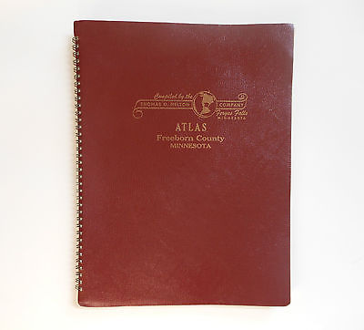 Atlas Plat Book of Freeborn County Minnesota Albert Lea MN 1955 Genealogy