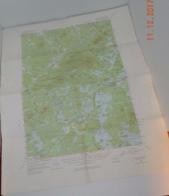 Saint Regis Quadrangal NY Topographic Map  US Geologic Survey 1975