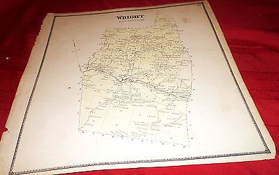 ORIGINAL 1866 MAP TOWN OF WRIGHT NY SCHOHARIE CO
