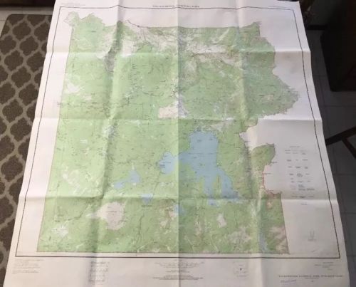Yellowstone National Park Map-Wyoming-Montana-Idaho, US Geological Survey, 1961