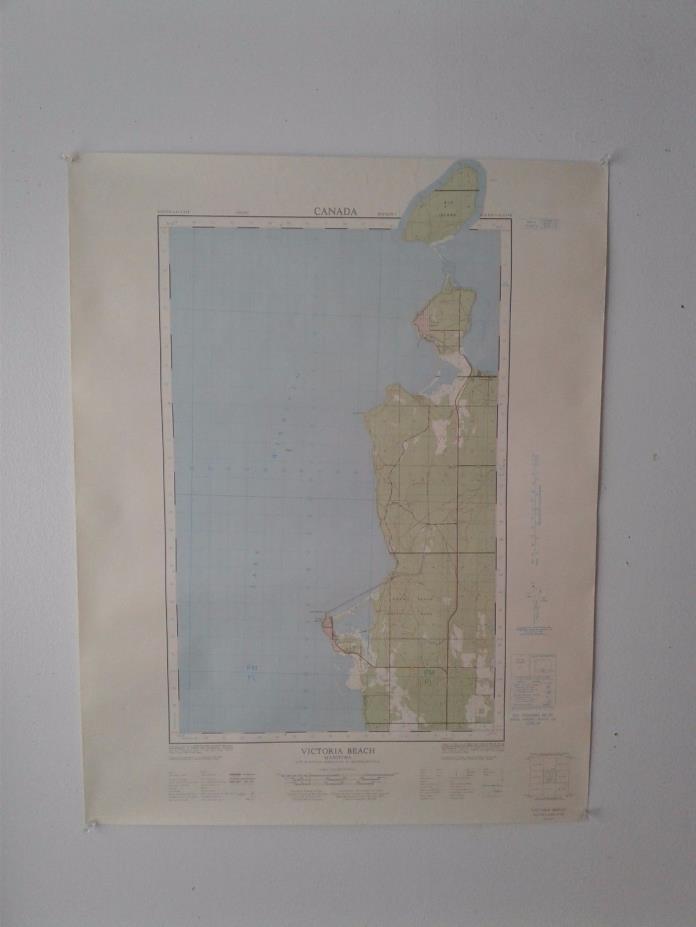 Vintage 1966 Topographical Maps of Pine Falls, Manitoba, Canada