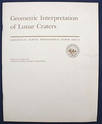 USGS APOLLO 15 16 17 INTERPRETATION OF CRATERS 1980 Mission Details, Research