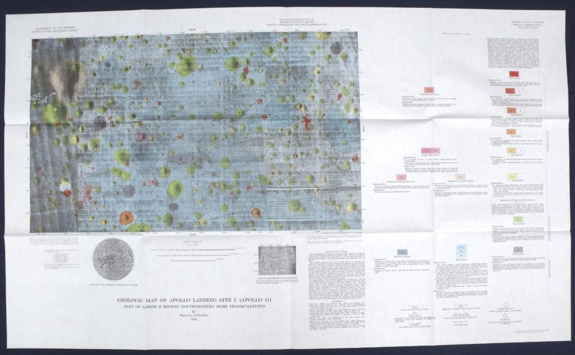 APOLLO 11 LANDING SITE GEOLOGIC MAP Vintage PRE-MISSION Complete Set 1970