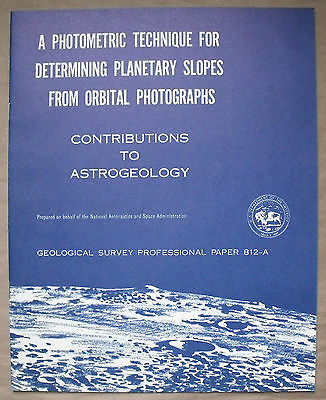 USGS APOLLO PHOTOMETRIC TECHNIQUE for PLANETARY SLOPES Vintage 1973 Report