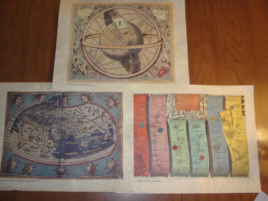 4 VINTAGE REPRO'S OF FAMOUS MAPS - SEE DETAIL & PHOTOS - 13