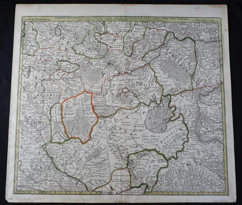 1730 Seutter Map of Southern Russia and Ukraine