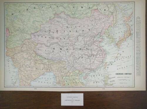 Vintage 1903 CHINESE EMPIRE Map 14