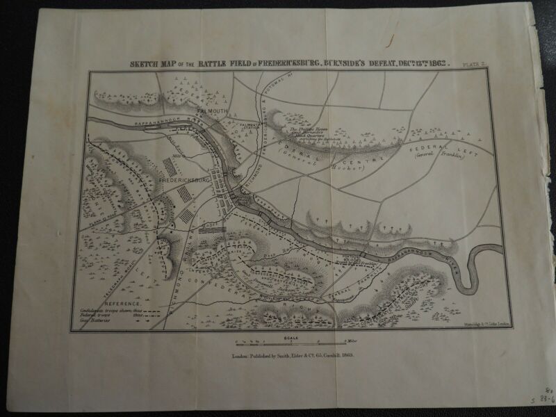Sketch Map of the Battle Fields of Fredericksburg, Burnside's Defeat, Dec, 1862