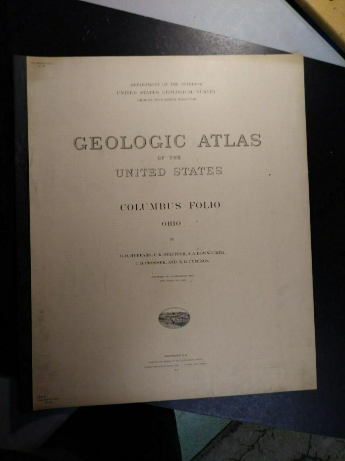 1915 Geologic Atlas, Columbus Ohio -U.S Geological Survey