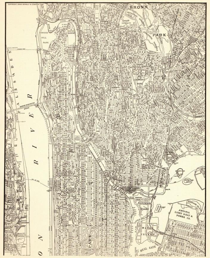 1938 Antique MANHATTAN Map & BRONX  New York City Map Gallery Wall Art #6535