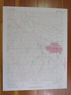 Woodward Oklahoma 1971 Original Vintage USGS Topo Map