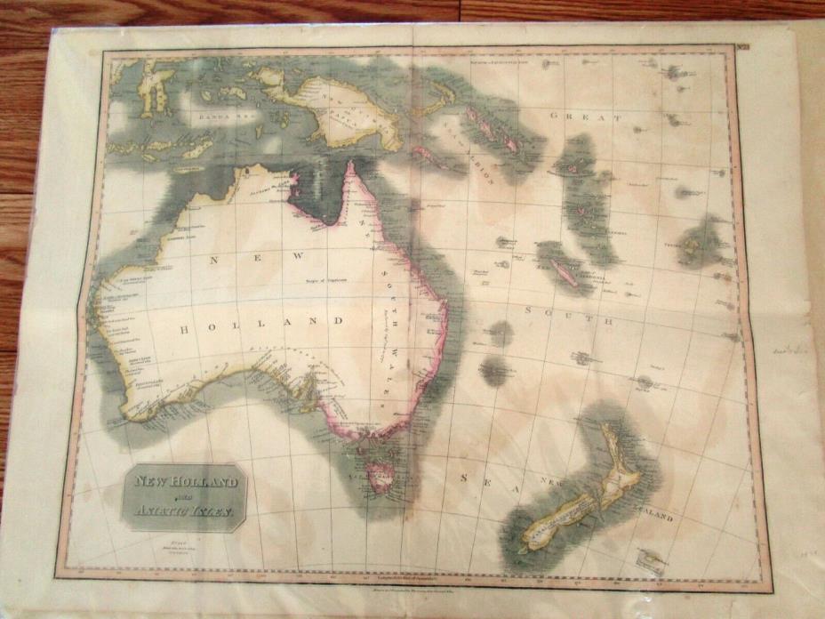 1814 Map of New Holland From Thomson's New General Atlas 1817